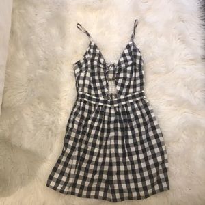 American Eagle Gingham Romper